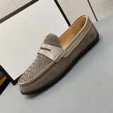 【BV Дудочки】 Модные и популярные мужские туфли BV с плетеным верхом из кожи и ме
