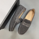 【BV Дудочки】 Модные и популярные мужские туфли BV с плетеным верхом из кожи и ме