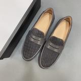【BV Дудочки】 Модные и популярные мужские туфли BV с плетеным верхом из кожи и ме
