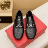 【Ferragamo】 Ferragamo  Популярные модные и удобные туфли с пуговицами, официальн