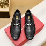 【Ferragamo】 Ferragamo  Популярные деловые туфли из кожи, верх из лакированной ко