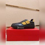 Новая модель мужских скейтбордных кроссовок Ferragamo, официальный сайт. Верх из