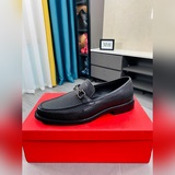 (Нью-Йорк) 【Ferragamo】 Новейшие мужские деловые туфли Ferragamo с оригинальной ф