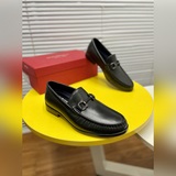 Высококачественная кожа 【Ferragamo】 Новые высококачественные кожаные туфли для п