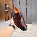 Высококачественная кожа PRAA, новейшая модель мужских кожаных туфель, тщательно 