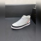 PRADA 【Prada】 Высокие спортивные кроссовки с верхом из кожи, внутренней подкладк