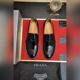 【Prada】 (высококачественная кожаная подкладка) Новейшие кожаные деловые туфли, с