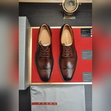 【Prada】 (высококачественная кожаная подкладка) Новейшие кожаные деловые туфли, с