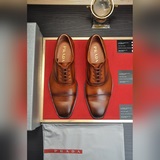 【Prada】 (высококачественная кожаная подкладка) Новейшие кожаные деловые туфли, с