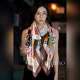 Новейшая коллекция от Xiao Xiang 【Длинный шарф с линиями от Xiao Xiang】 Отлично 