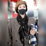 Новый аромат [Ручной рисунок на маленьком шарфе 140] Шарф из кашемира VIP-рекоме