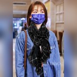 Новейшая коллекция от Xiao Xiang 【Длинный шарф с узором в виде линий от Chanel】 