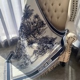 DIOR CD с логотипом, печатный шарф-шарф-шарф, материал： 57% кашемир.