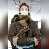 【Длинный шарф в клетку】 В этом году ретро-стиль Dior очень популярен, и модные л