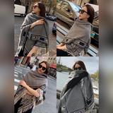 Новинка от Dior – популярный шарф [тысячептичий узор с бахромой 140] . Поверьте,