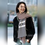 Новая модель из кашемира от D 【Двусторонняя длинная шаль в клетку D】 ~Прекрасно 