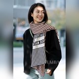 Новая модель из кашемира от D 【Двусторонняя длинная шаль в клетку D】 ~Прекрасно 
