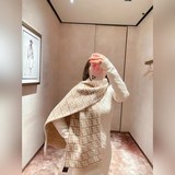 【Длинный шарф с двойным узором F】 Популярная модель в двух цветах, новая коллекц