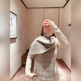 【Длинный шарф с двойным узором F】 Популярная модель в двух цветах, новая коллекц