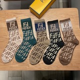 FENDI · Новые средние носки для женщин от FENDI [пять пар в коробке] Оригинальны