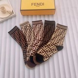 Комплектация [5 пар в коробке] FENDI высококачественные носки FENDI, которые выг