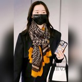 FD 【Длинный шарф с вращающимся логотипом FF】 Длинный шарф из кашемира. Рекоменду