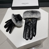 GUCCI осенне-зимние перчатки с сенсорным экраном из меха кролика – незаменимый а