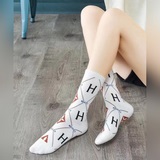 Hermes · Hermes Большой H Новинка Женские носки средней длины из кроличьего меха
