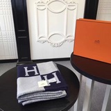 Преимущества HERMES. [Синий] Шаль Hermes! Материал： 85% шерсть, 15% чистый кашем