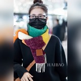 Популярные товары от Luoyiwei 【Длинный шарф из кашемира LW с контрастными цветам