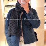 Классический шарф Louis Vuitton. Элегантный шерстяной шарф украшен знаковым ткан