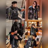 NIGO совместная коллекция шарф с вышитым утенком, 100% шерсть, монограмма Lv в в
