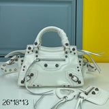 ＜Масляный воск, черный серебряный замок＞ Balenciagα Парижская новейшая модель мо