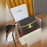 Популярная серия TEEN TRIOMPHE Сумка из парусины с телячьей кожей Эта сумка TR и