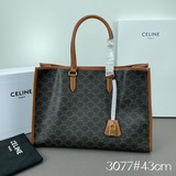 CELINE CABAS TRIOMPHE TOTE Сумка из канваса с принтом TRIOMPHE.