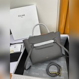 CELINE BELT NANO Сумка из зернистой телячьей кожи, маленькая： 8 x 8 x 4 дюйма (2