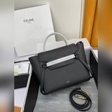CELINE BELT NANO Сумка из зернистой телячьей кожи, маленькая： 8 x 8 x 4 дюйма (2