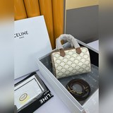 CELINE | Ботинки из кожи с небольшим логотипом TRIOMPHE CANVAS.