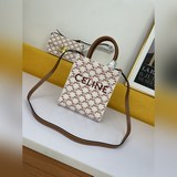 CABAS TRIOMPHE Старинная сумка MiNi вертикальная 65% текстиль, 35% телячья кожа 