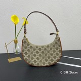 Celine Triumph Arch Green Embroidered Underarm Bag, весна-лето, 013, размер 26,2