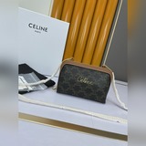 CELINE Ручная роспись в форме сердца TRIOMPHE Искусственная кожа и кожа овцы Цеп