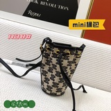 Celine Новинка mini сумка-барабан с принтом в виде знака Triumph, вышивка, подкл