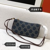 Сумка Celine из джинсовой ткани с кожаными деталями. Простая и удобная сумка. Ра