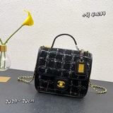 Маленький размер, 22k в наличии! Импортный шерстяной твил в клетку. Chanel C мал