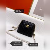 Маленький милашка Chanel Vintage черно-золотой маленький слиток, двойная цепочка