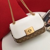 Новая модель женской сумки Coach с цепочкой в стиле Chanel, клапан, f048620. Нов