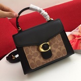 Новая модель Coach с контрастной змеиной текстурой, сумка с ручкой наверху, номе