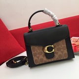 Новая модель Coach с контрастной змеиной текстурой, сумка с ручкой наверху, номе
