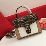 Новая модель Coach с контрастной змеиной текстурой, сумка с ручкой наверху, номе
