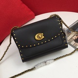 Coach/Кожаная сумка Parker18 с камелией, модель F030592, цвет： каки-коричневый, 